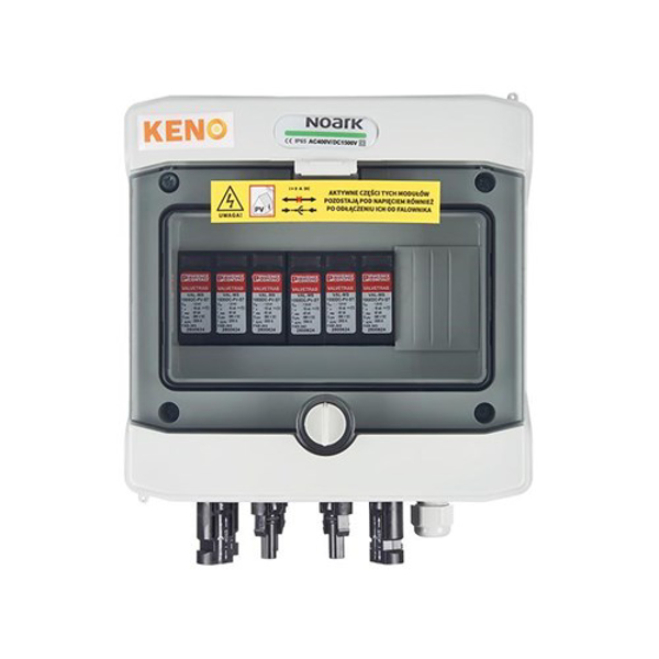 Poza cu Keno Energy Hermetic junction box KENO with DC 1000V type 2 surge arrester, 2x PV string, 2x MPPT