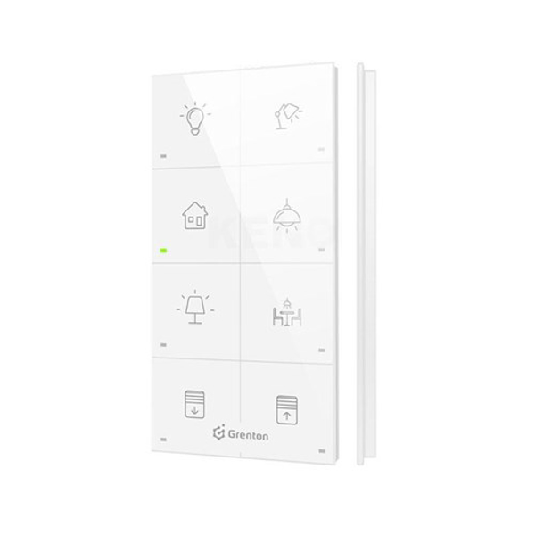Poza cu GRENTON TOUCH PANEL GRENTON / 8 TOUCH AREAS / TF-BUS / WHITE GLASS FRONT (TPA-208-T-02)