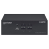 Poza cu Manhattan HDMI KVM Switch 4-Port, 4K@30Hz, USB-A 3.5mm Audio Mic Connections, Cables included, Audio Support, Control 4x computers from one pc mouse screen, USB Powered, Black, Three Year Warranty, Boxed (153539)