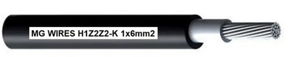 Poza cu MG Wires // 1x6mm2, 0.6/1kV black H1Z2Z2-K-6mm2 BK, 500m spool (H1Z2Z2-K-6MM2/500M)