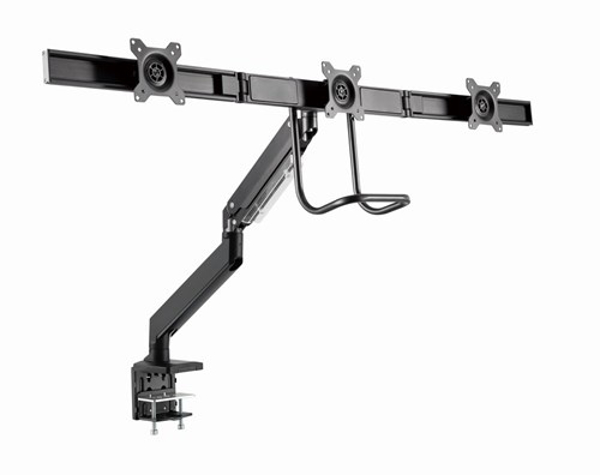 Poza cu Gembird MA-DA3-03 Desk mounted adjustable monitor arm for 3 monitors, 17”-27”, up to 6 kg (MA-DA3-03)