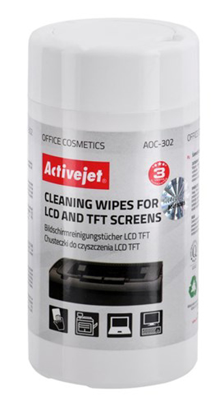 Poza cu Activejet AOC-302 cleaning wipes for LCD/TFT - 100 pcs