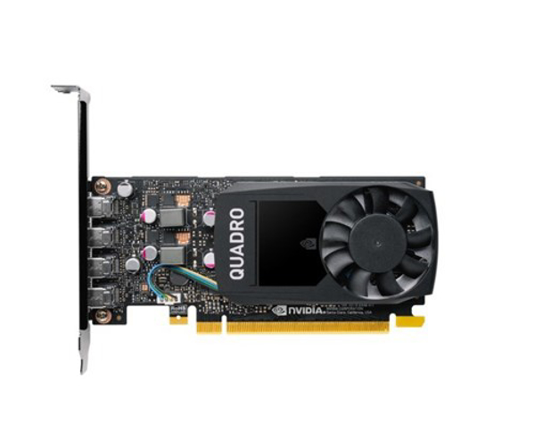 Poza cu PNY NVIDIA Quadro P1000 V2 LowProfile, Placa video 4 GB GDDR5, PCIe 3.0 x16, 4x Mini DP 1.4, LP bracket, small box (VCQP1000V2-SB)