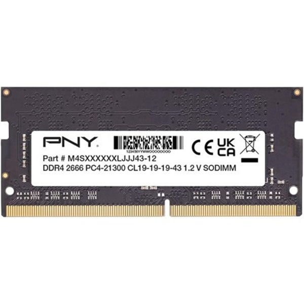 Poza cu PNY MN8GSD42666-SI RAM Memorie 8GB DDR4 SODIMM 2666MHZ (MN8GSD42666-SI)