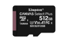 Poza cu Card memorie Kingston Canvas Select Plus SDCS2/512GB (512GB, Class 10, Class U1, V10, + adapter)