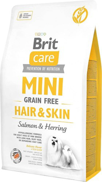 Poza cu BRIT Care Mini Hair&Skin Salmon&Herring - dry dog food - 2 kg