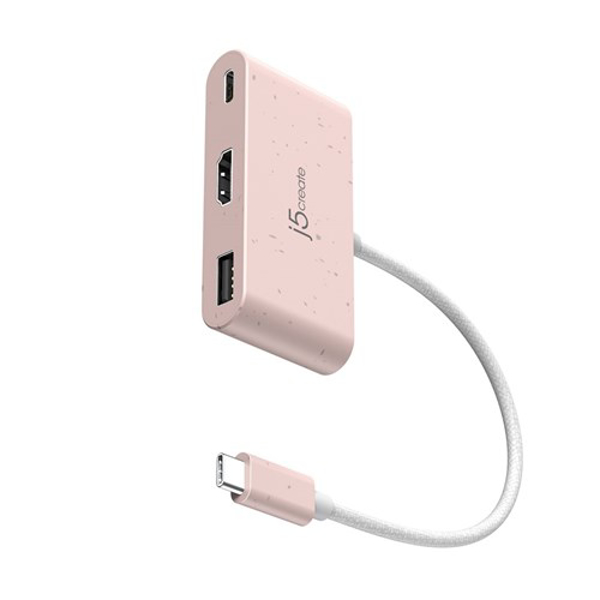Poza cu j5create JCA379ER - USB-C® to HDMI™ & USB™ Type-A with Power Delivery (JCA379ER-N)
