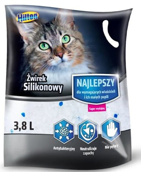 Poza cu HILTON Silicone Unscented Cat Litter - 3.8 litres