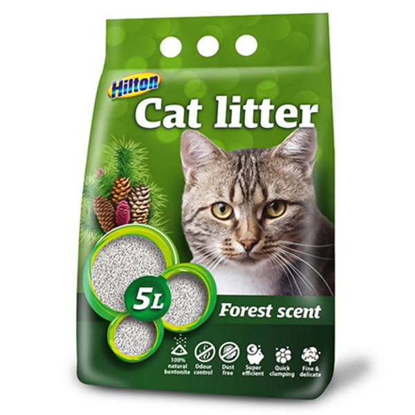 Poza cu HILTON bentonite clumping forest cat litter - 5 l