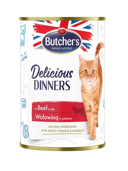 Poza cu Butcher's Delicious Dinners pieces with beef in jelly 400g