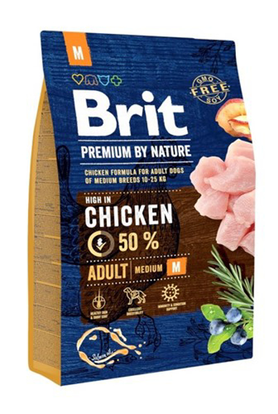Poza cu Brit Premium by Nature ADULT M 3kg