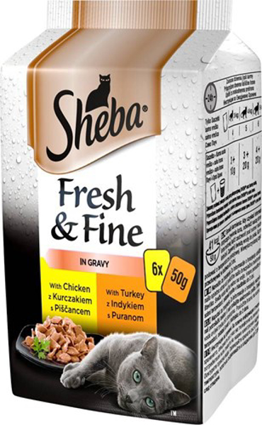 Poza cu Sheba Fresh & Fine Mini Poultry Dishes in Sauce 6 x 50g