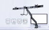 Poza cu Gembird MA-DA3-03 Desk mounted adjustable monitor arm for 3 monitors, 17”-27”, up to 6 kg (MA-DA3-03)