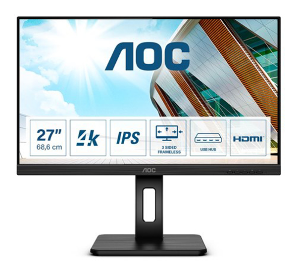 Poza cu AOC P2 U27P2 LED display 68.6 cm (27'') 3840 x 2160 pixels 4K Ultra HD Black (U27P2)