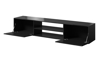 Poza cu RTV cabinet SLIDE 200K 200x40x37 cm all in gloss black (SLIDE 200K CZ)