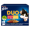Poza cu Felix Fantastic Duo country flavors with beef and poultry, chicken, bacon, lamb, veal, turkey and liver in jelly -12 x 85g