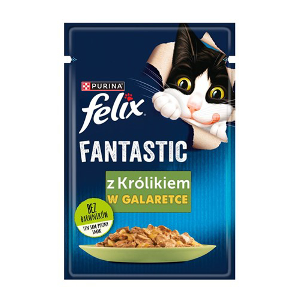 Poza cu FELIX Fantastic Food for cats rabbit in jelly 85 g