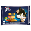 Poza cu Felix Fantastic Duo meat - beef and poultry, chicken and kidney, lamb and veal, turkey and liver - 4 x 85g